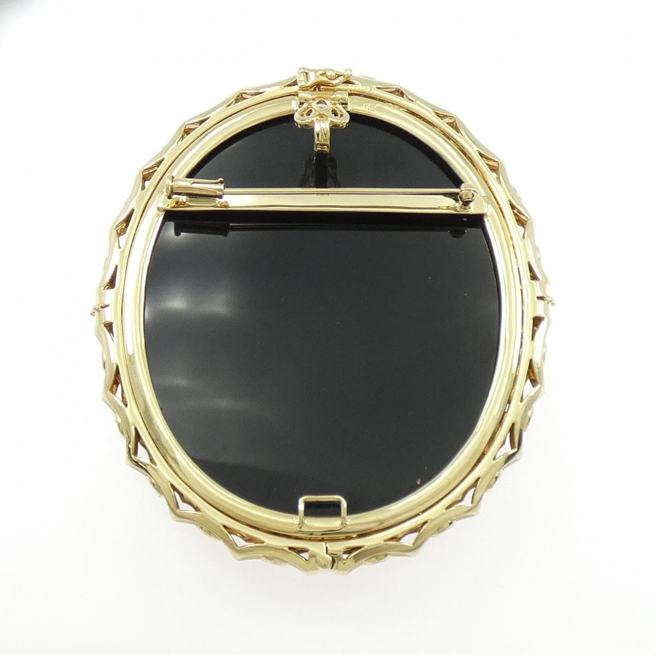 K18YG メノウカメオ ブローチ･バングル