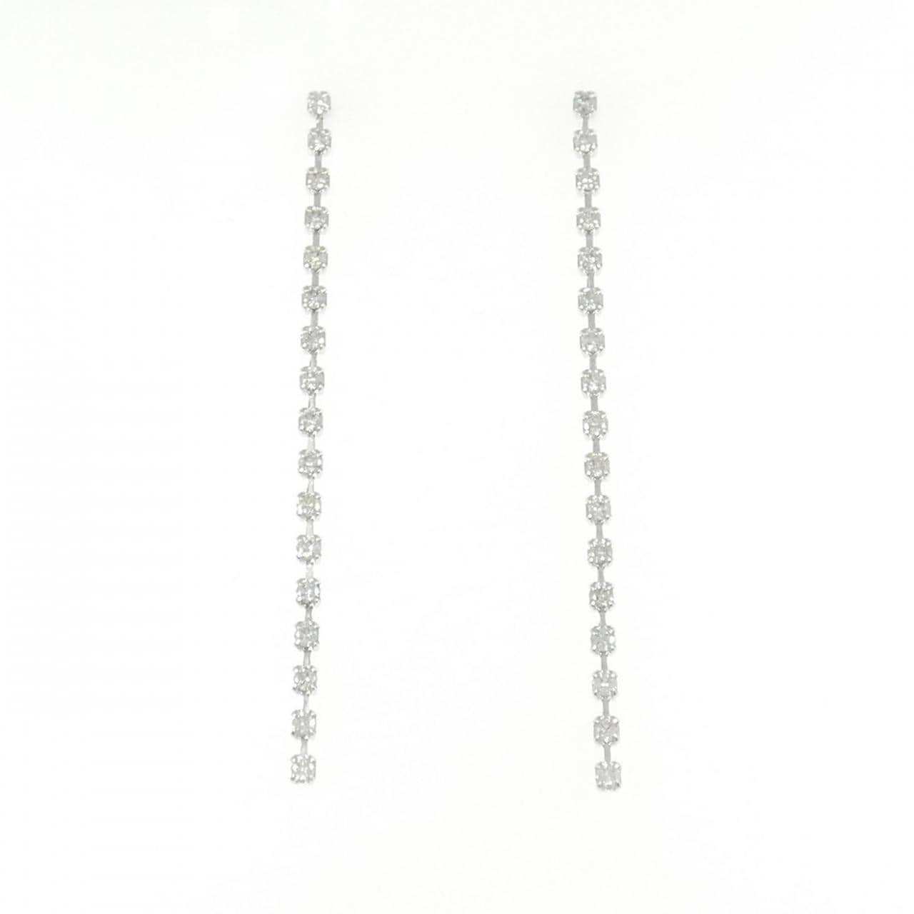 K18WG ダイヤモンド ピアス 0.70CT