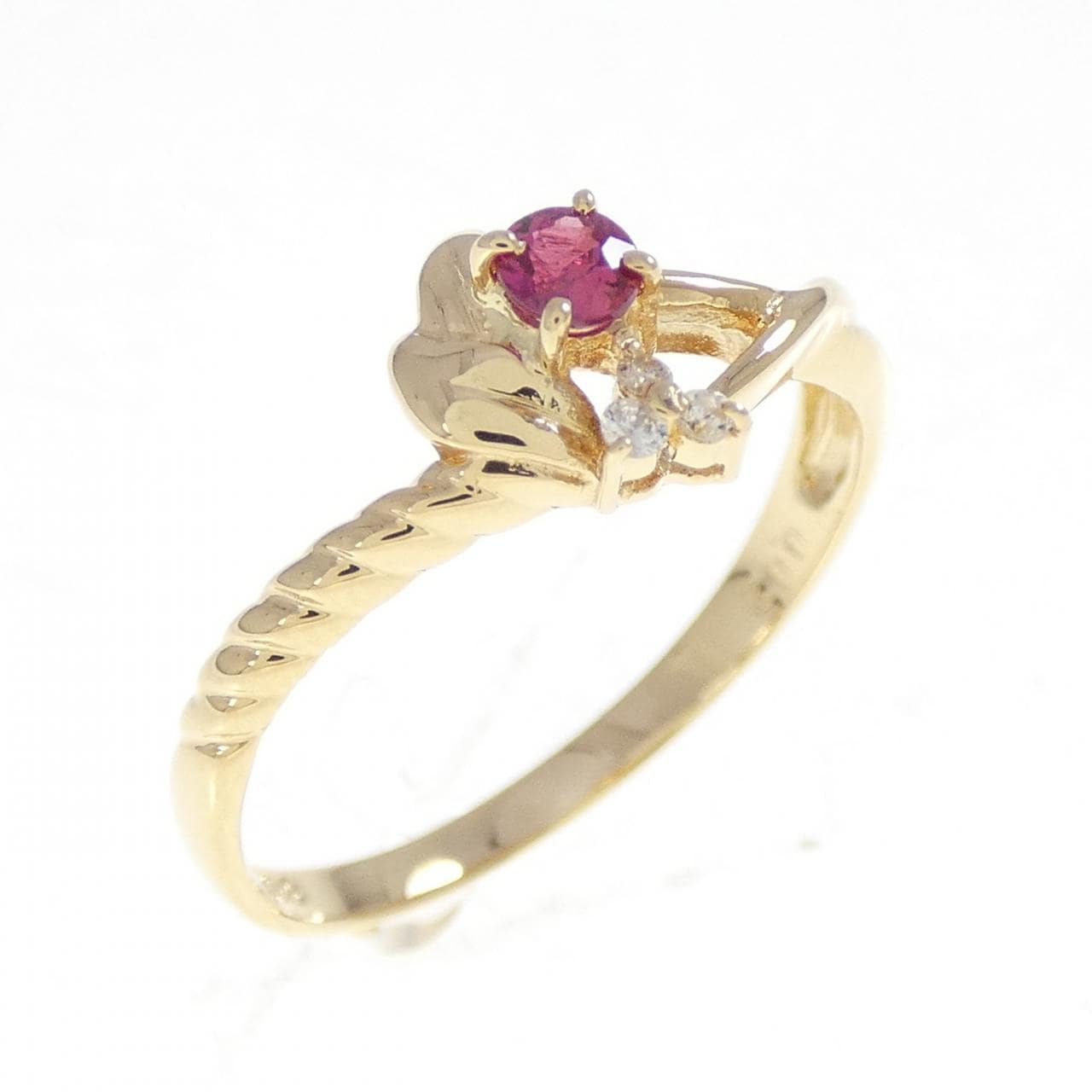 K18YG ruby ring 0.10CT