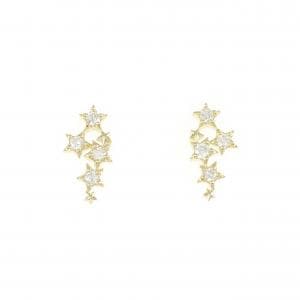 【リメイク】K18YG スター ダイヤモンド ピアス 0.20CT