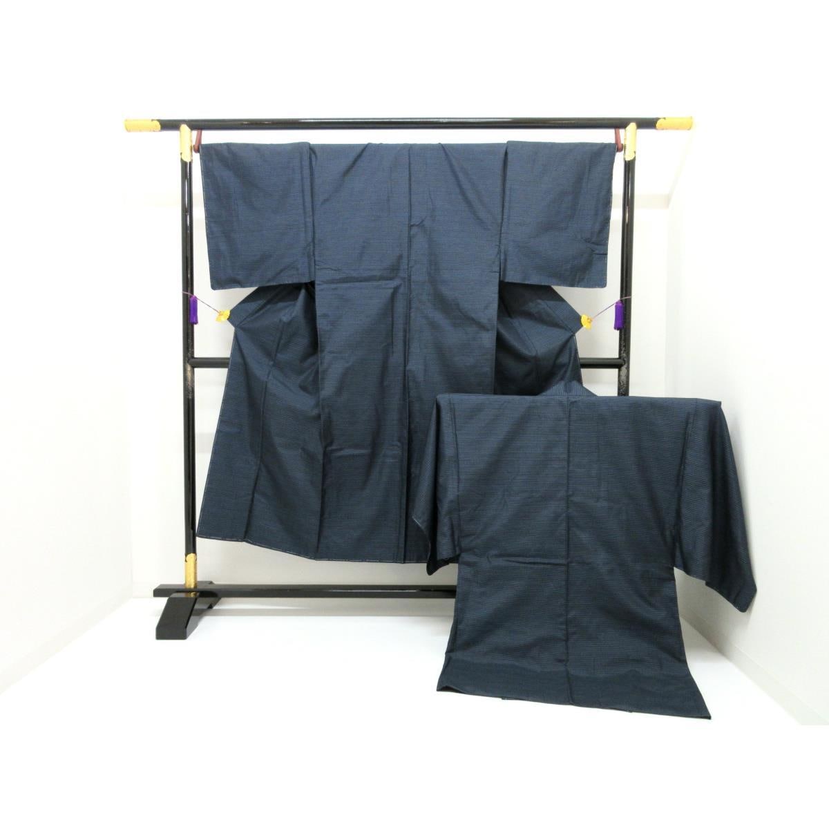 【未使用品】男物　きもの・羽織　２点セット【横双大島紬】