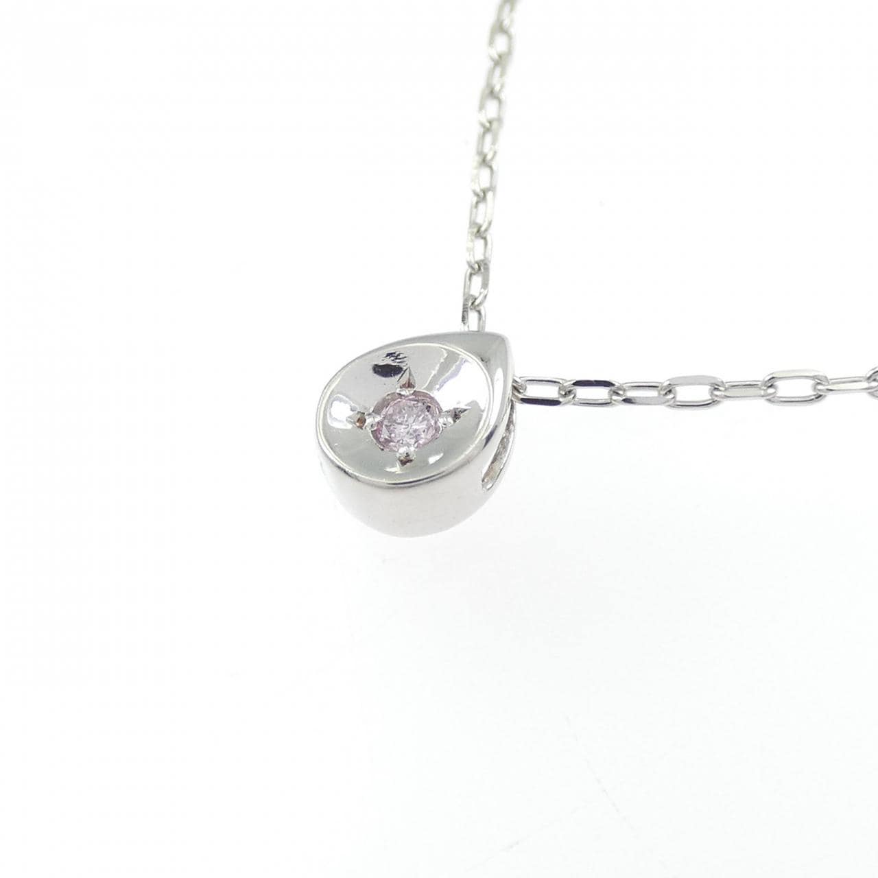 PT900/PT850 ピンクダイヤモンド ネックレス 0.02CT