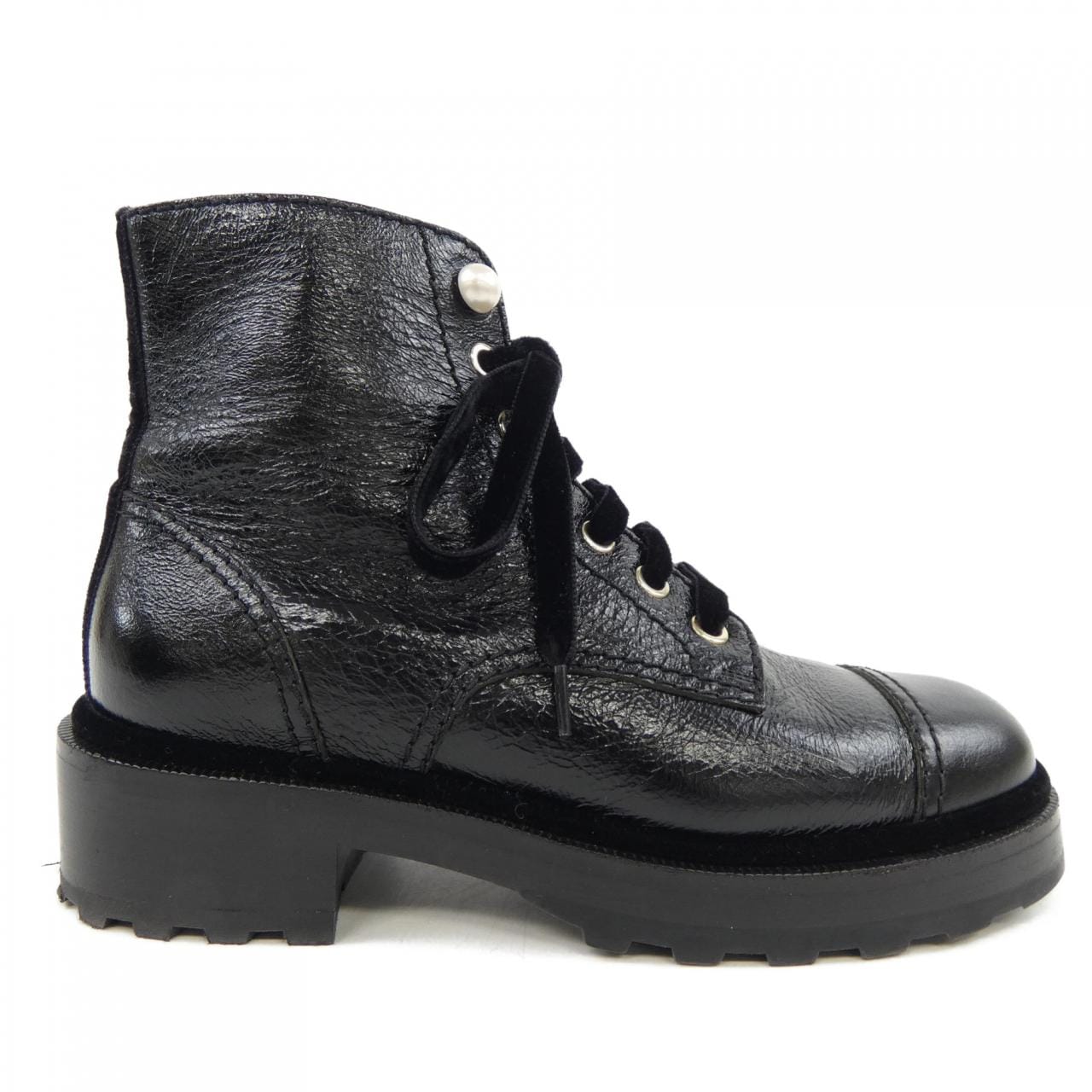 シャネル CHANEL レースアップ LACE-UP G35154X56195 ブーツ