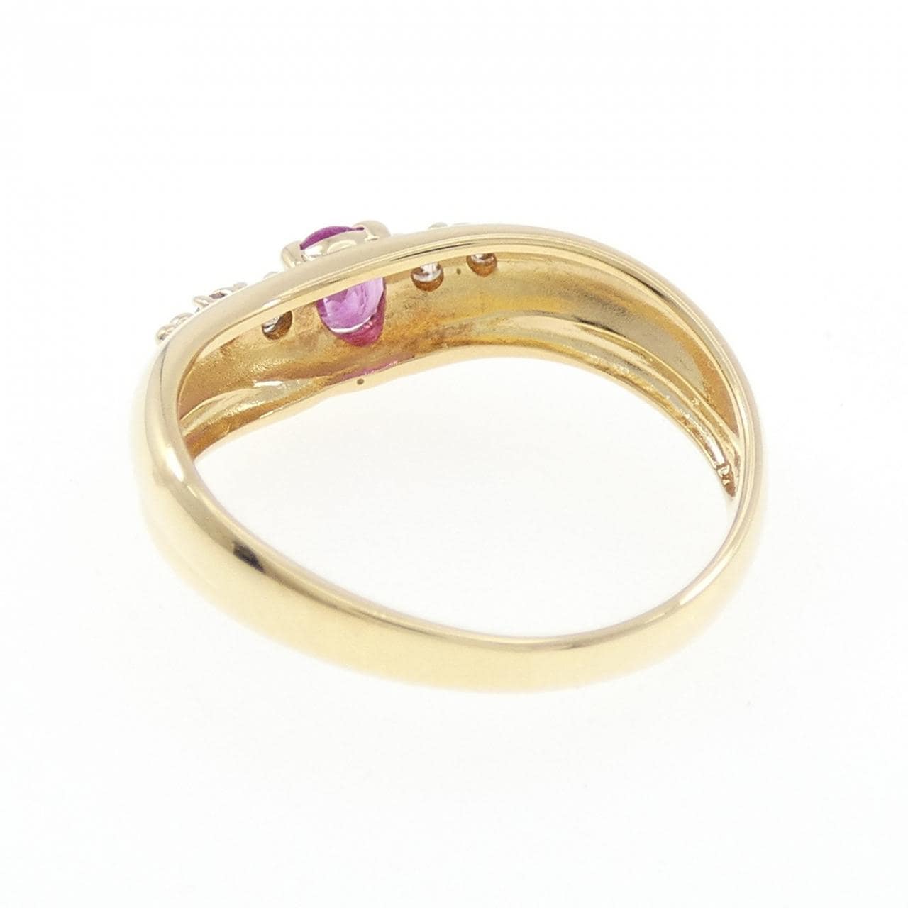 K18YG ルビー リング 0.26CT