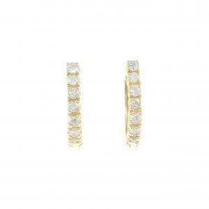 K18YG ダイヤモンド フープ ピアス 0.30CT
