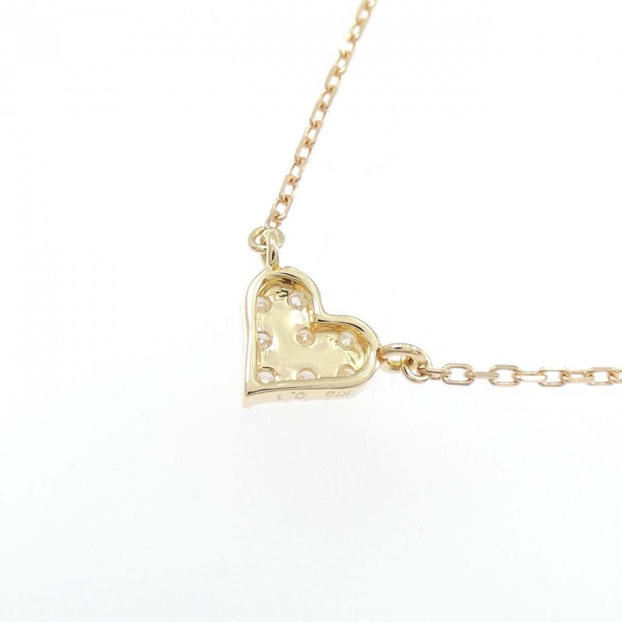 K18YG/K18PG ハート ダイヤモンド ネックレス 0.1CT