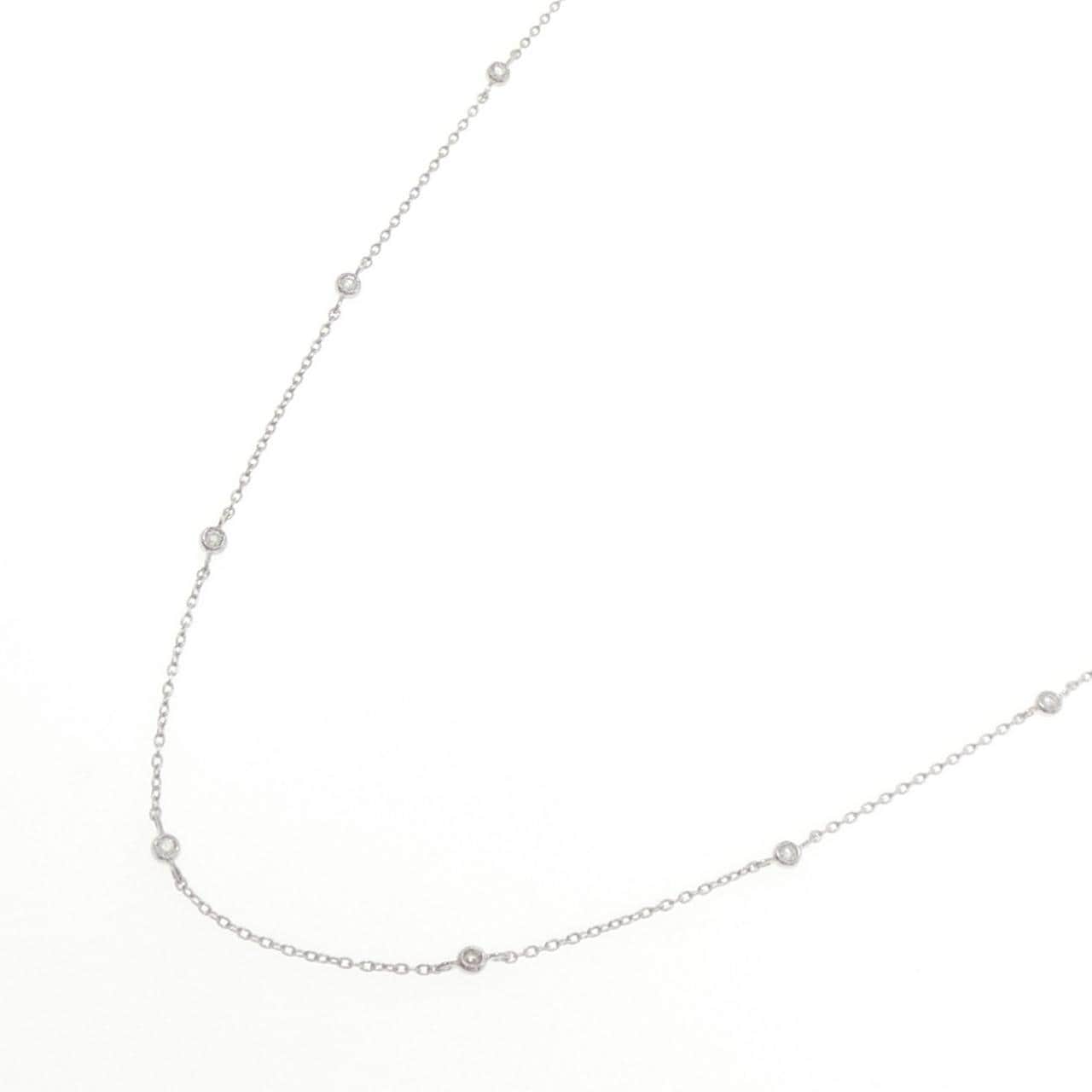 K18WG ダイヤモンド ネックレス 0.10CT