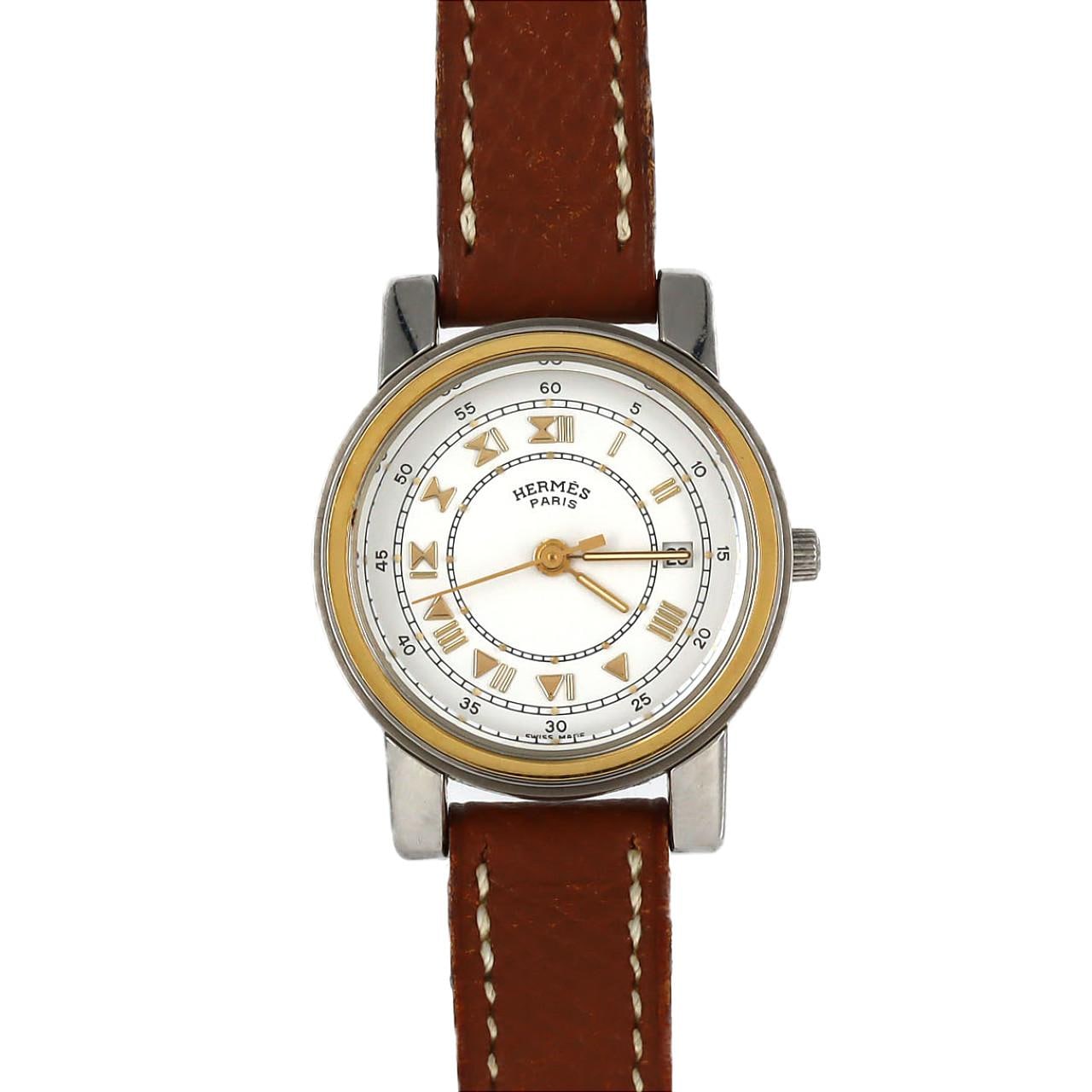 【ノーメンテナンス特価】エルメス キャリック　GPコンビ SSxGP クォーツ