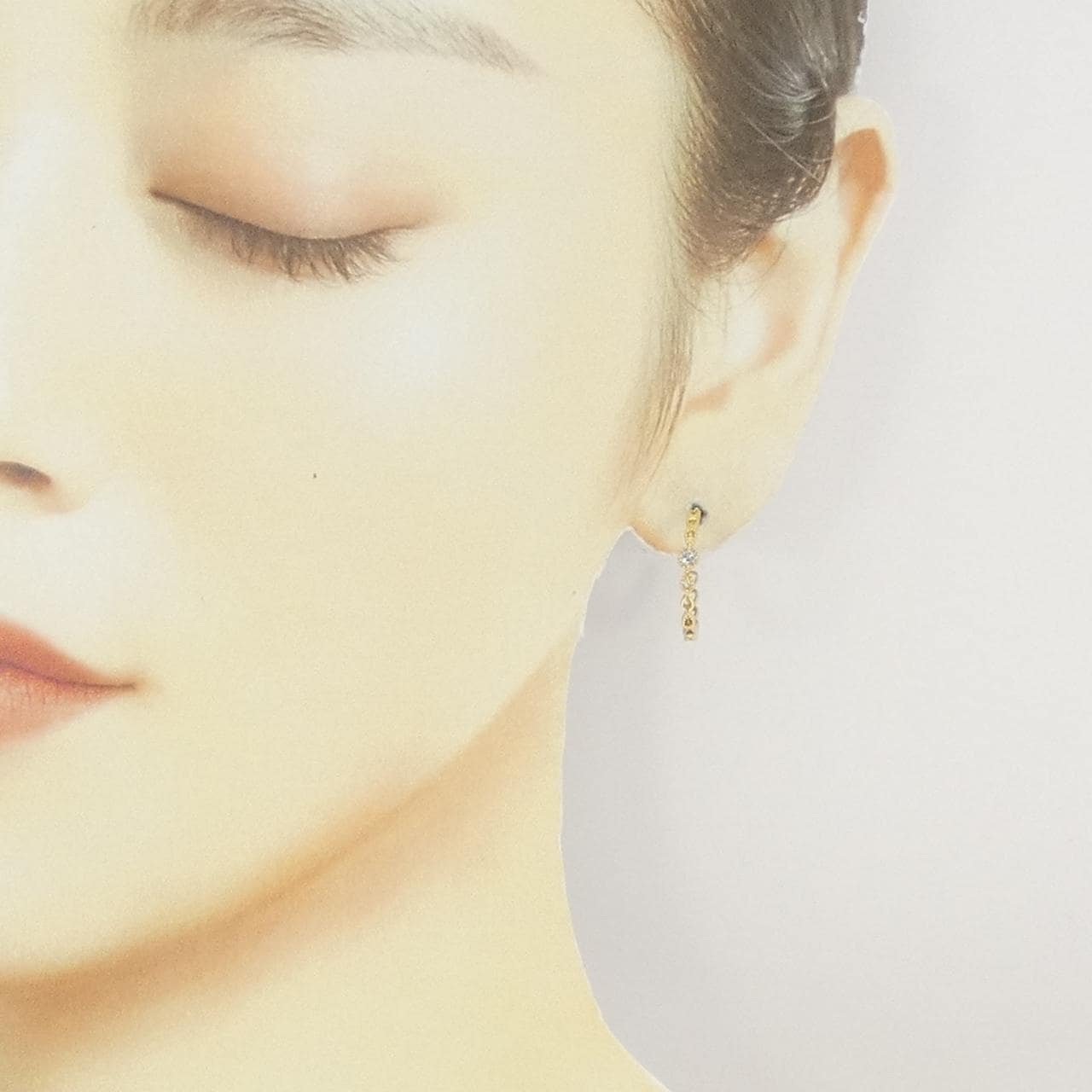 K18YG Diamond earrings 0.10CT