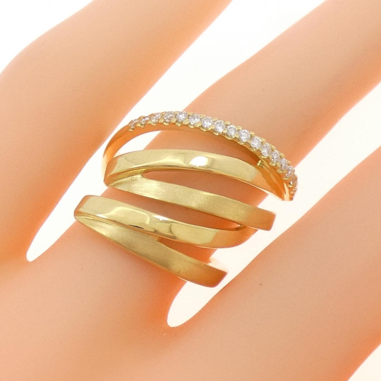 K18YG ダイヤモンド リング 0.18CT