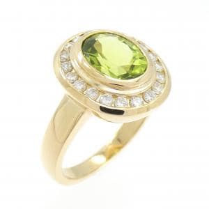 750YG ペリドット リング