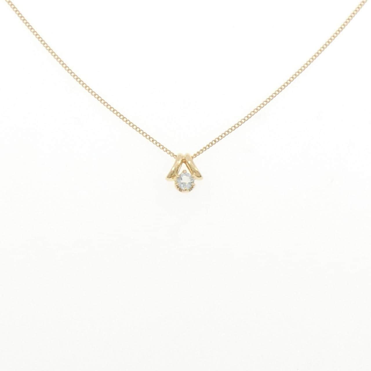 K18YG アクアマリン ネックレス