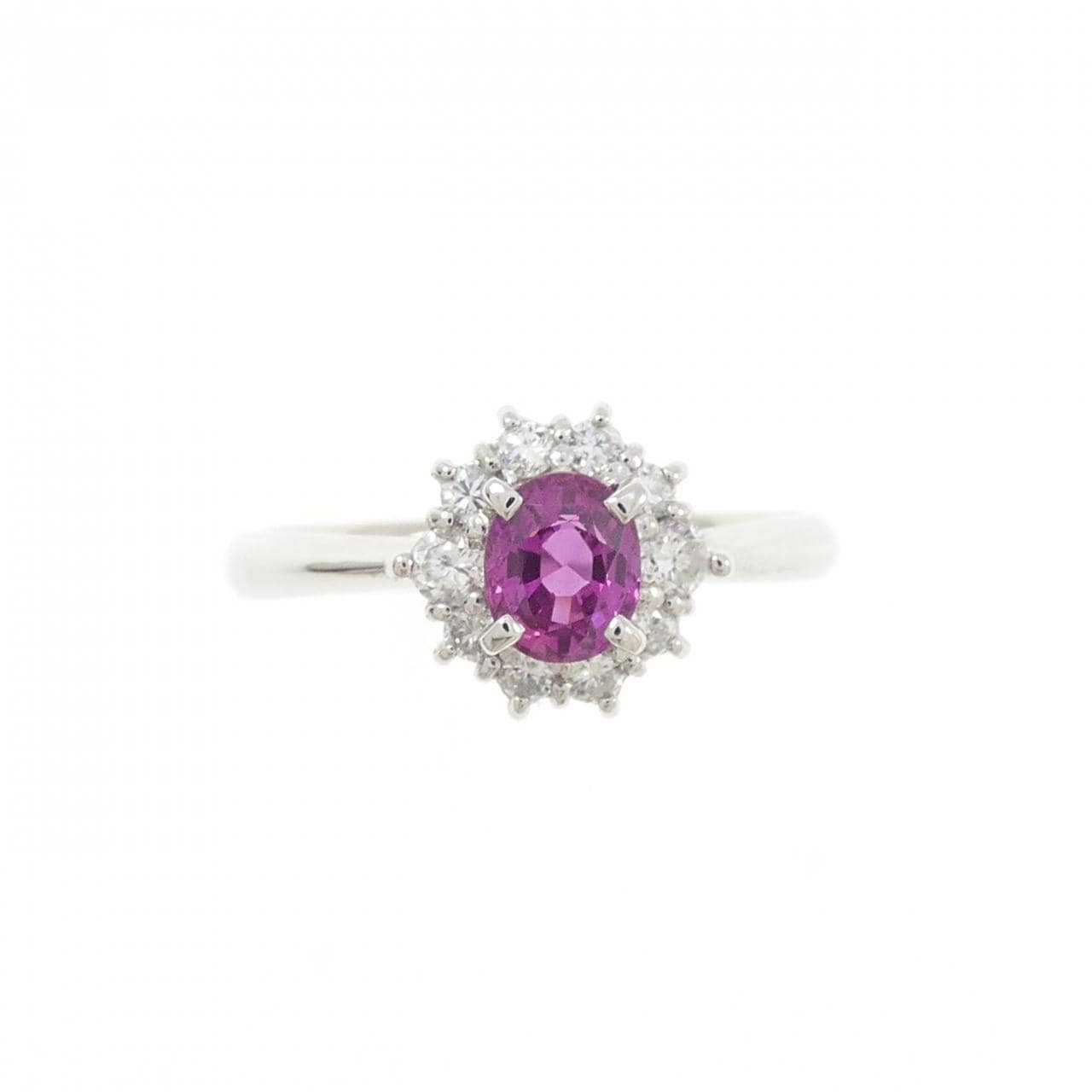 PT900 非加熱 ルビー リング 0.53CT ビルマ産