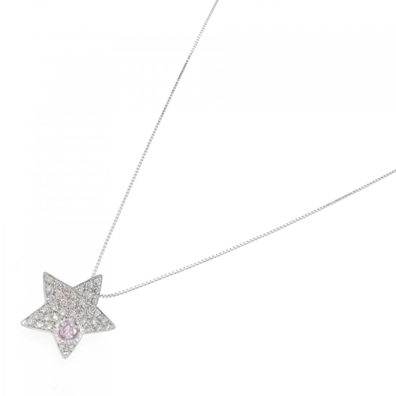 K18WG Star Cubic Necklace