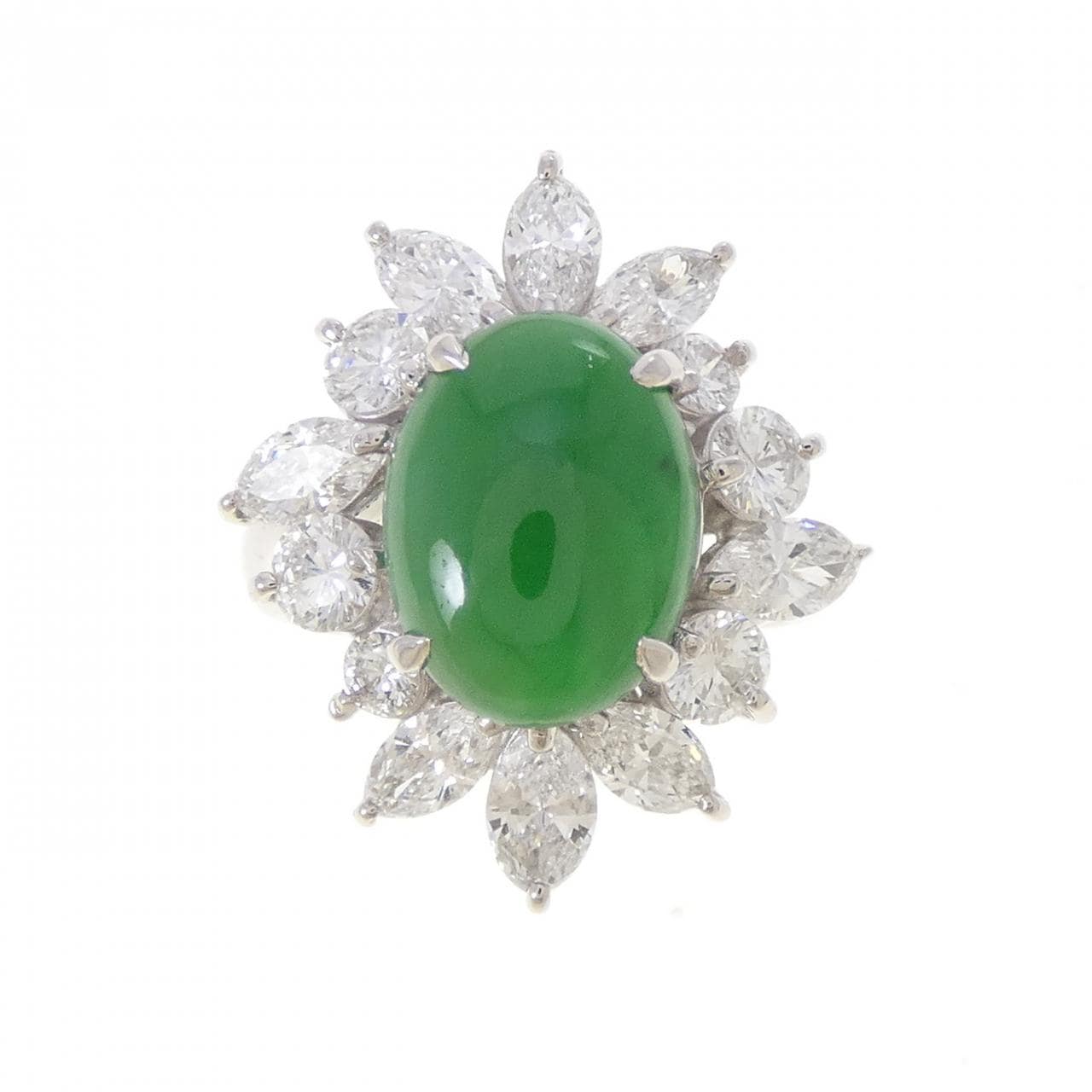PT900 ヒスイ リング 3.80CT