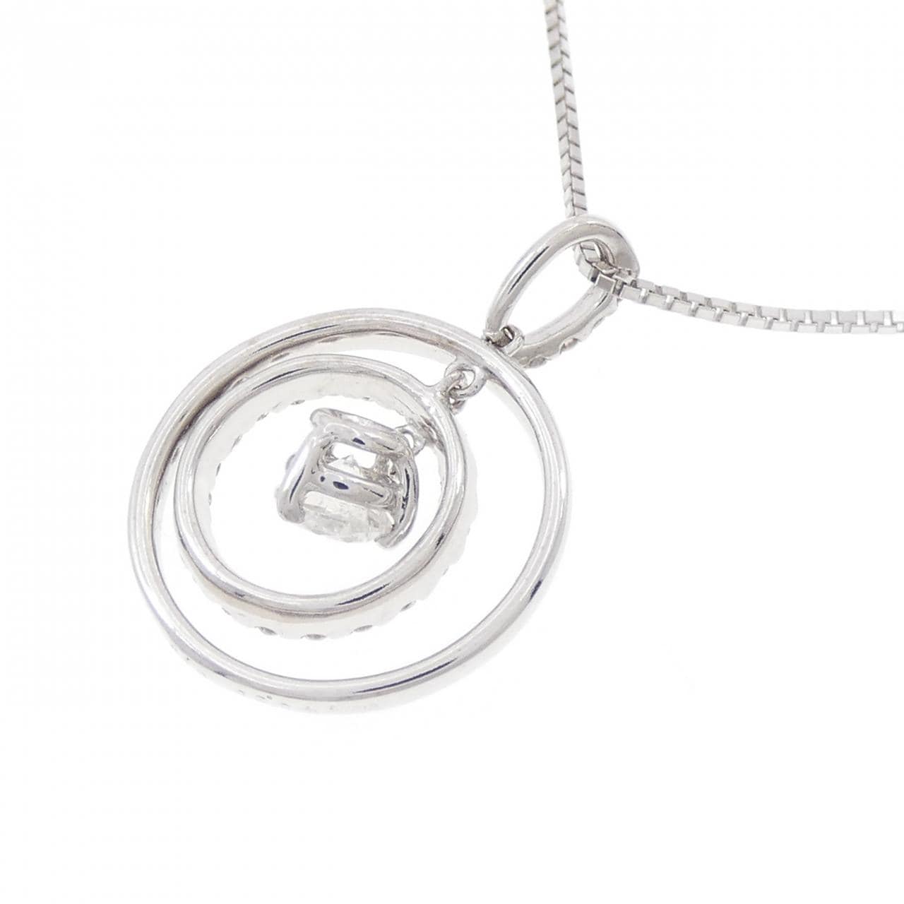 K18WG ダイヤモンド ネックレス 0.30CT