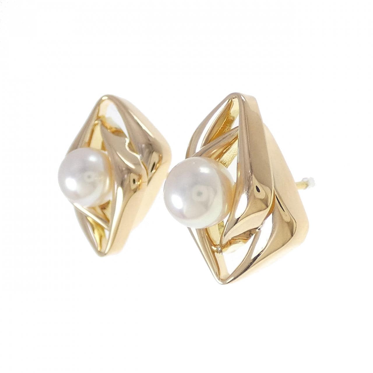 K18YG Akoya pearl earrings 7.2mm