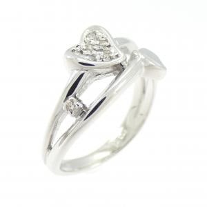 K18WG ハート ダイヤモンド リング 0.04CT