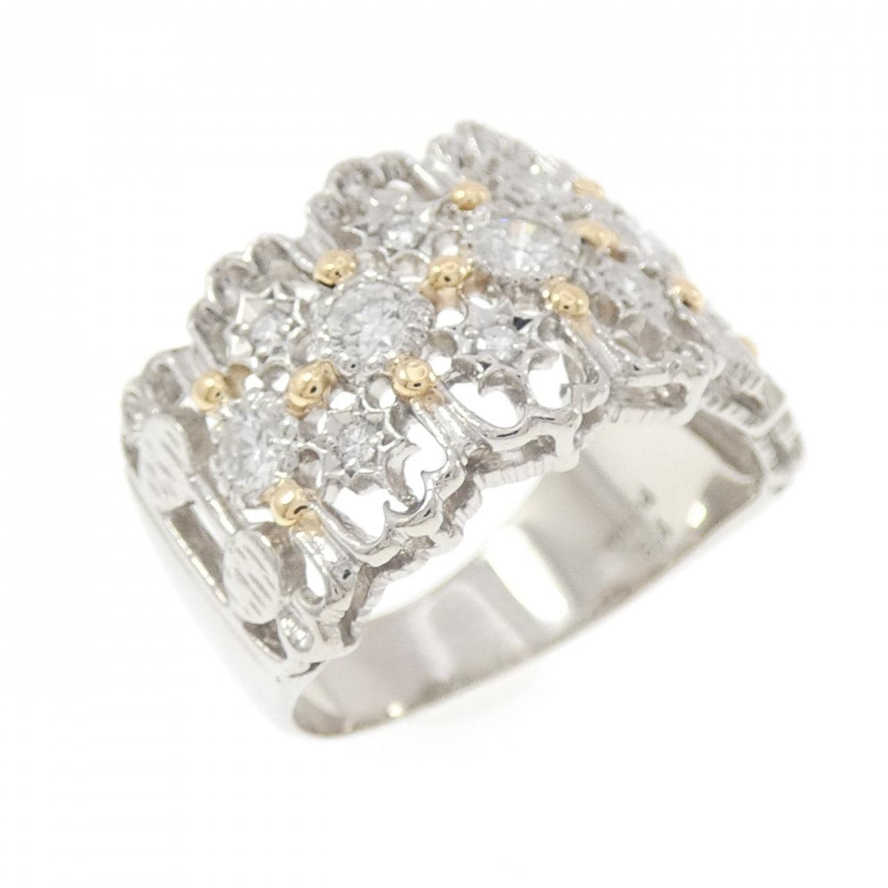 PT900/K18YG ダイヤモンド リング 0.50CT