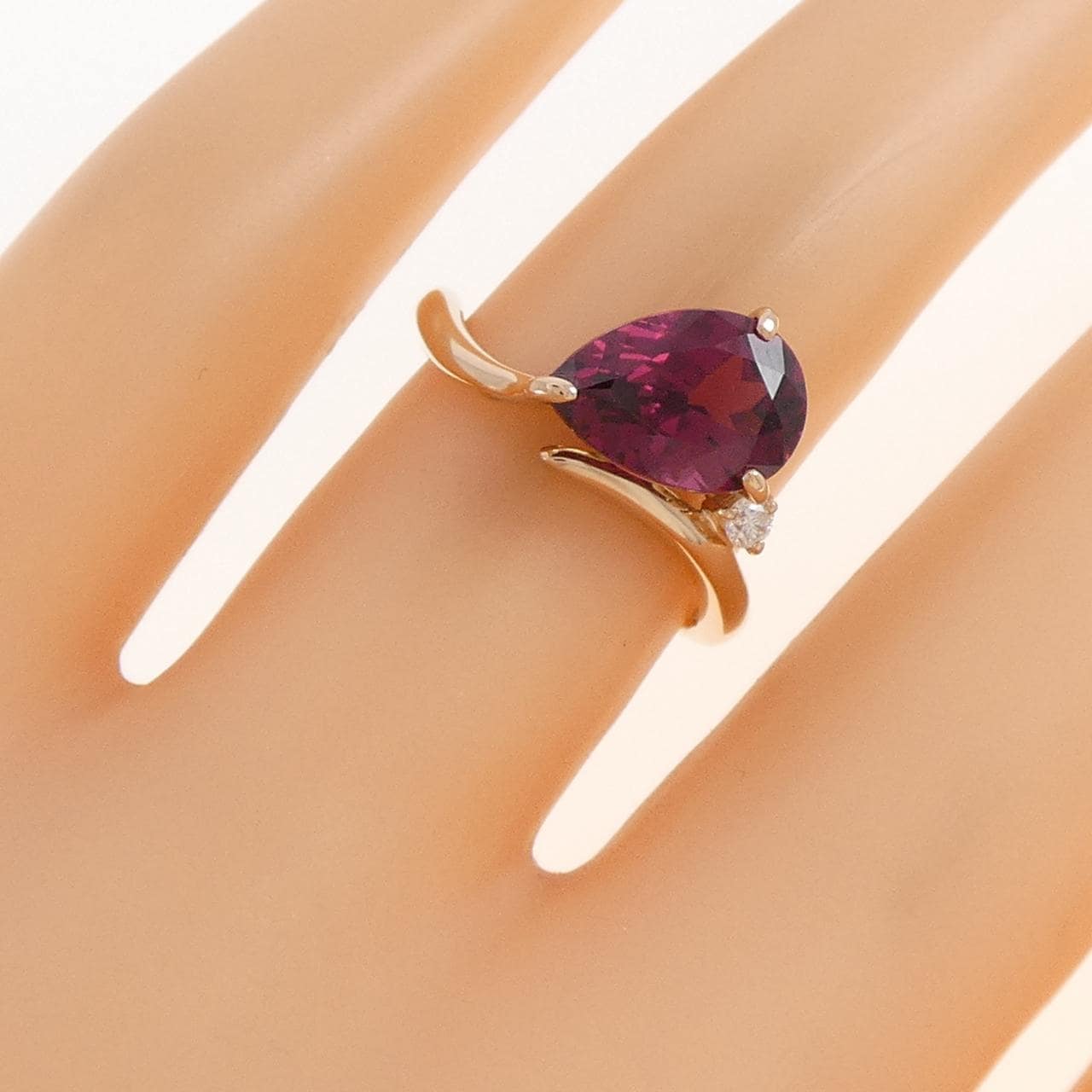 K18PG ガーネット リング 2.45CT