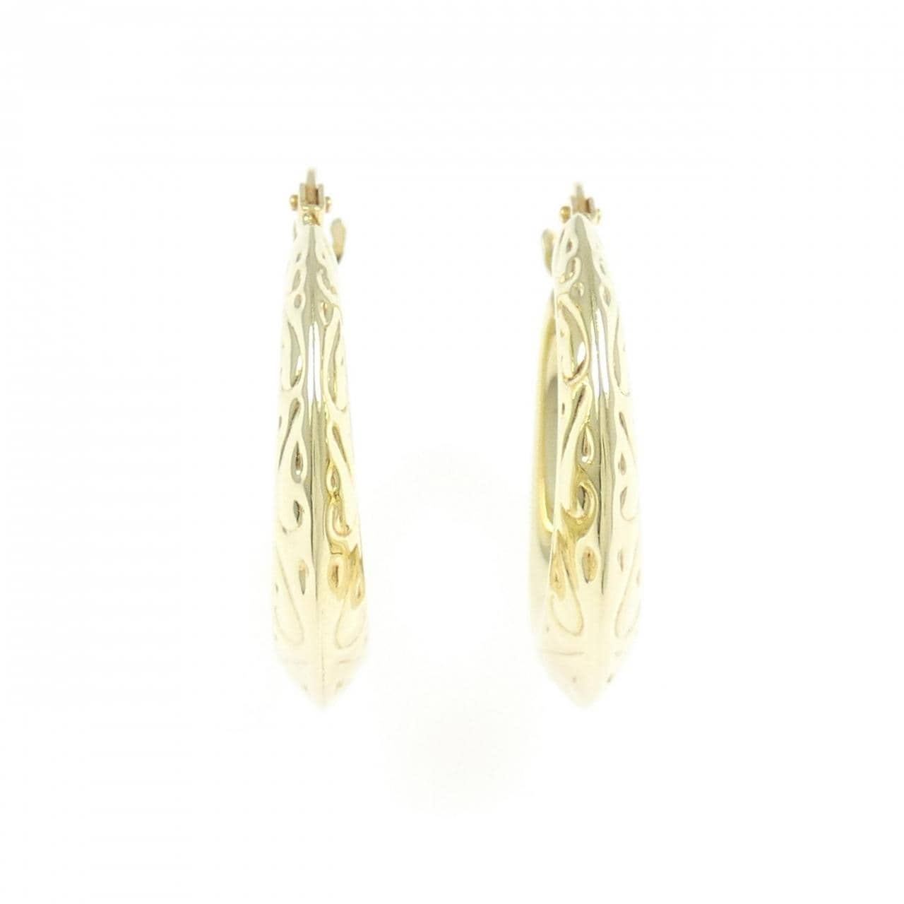 750YG hoop earrings