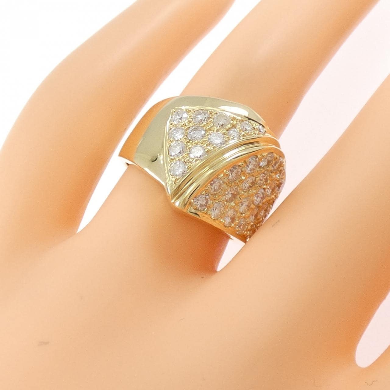 K18YG ダイヤモンド リング 1.48CT