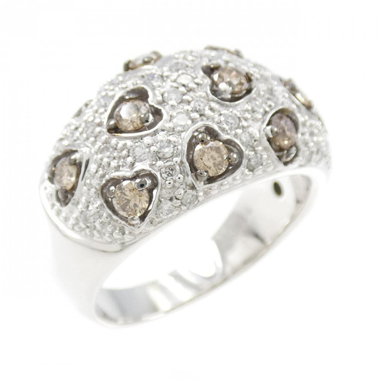 K18WG/K18BG Heart Diamond Ring 1.00CT