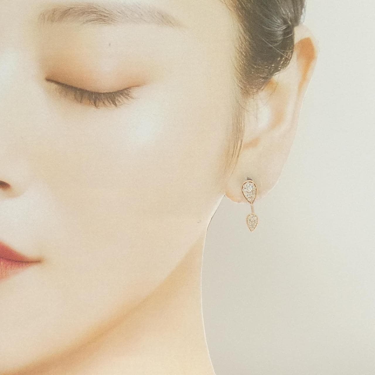 K18PG ダイヤモンド ピアス 0.60CT