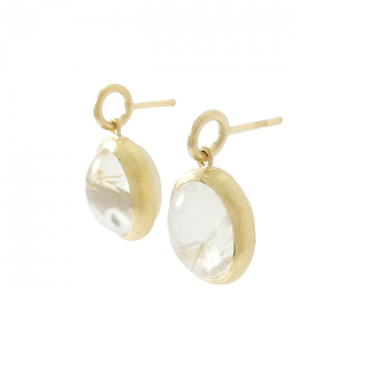 K18YG月光石耳環