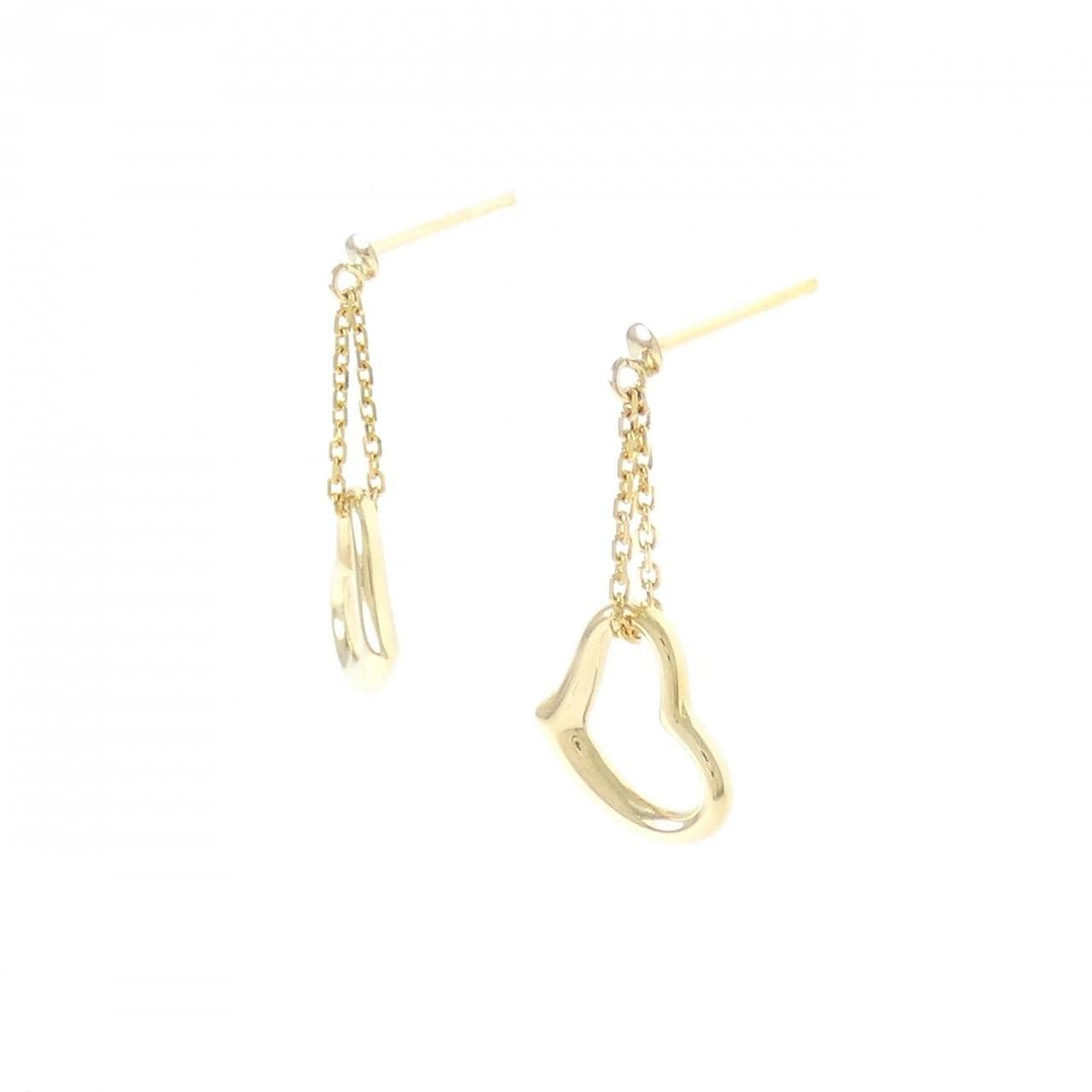 K18YG ハート ピアス