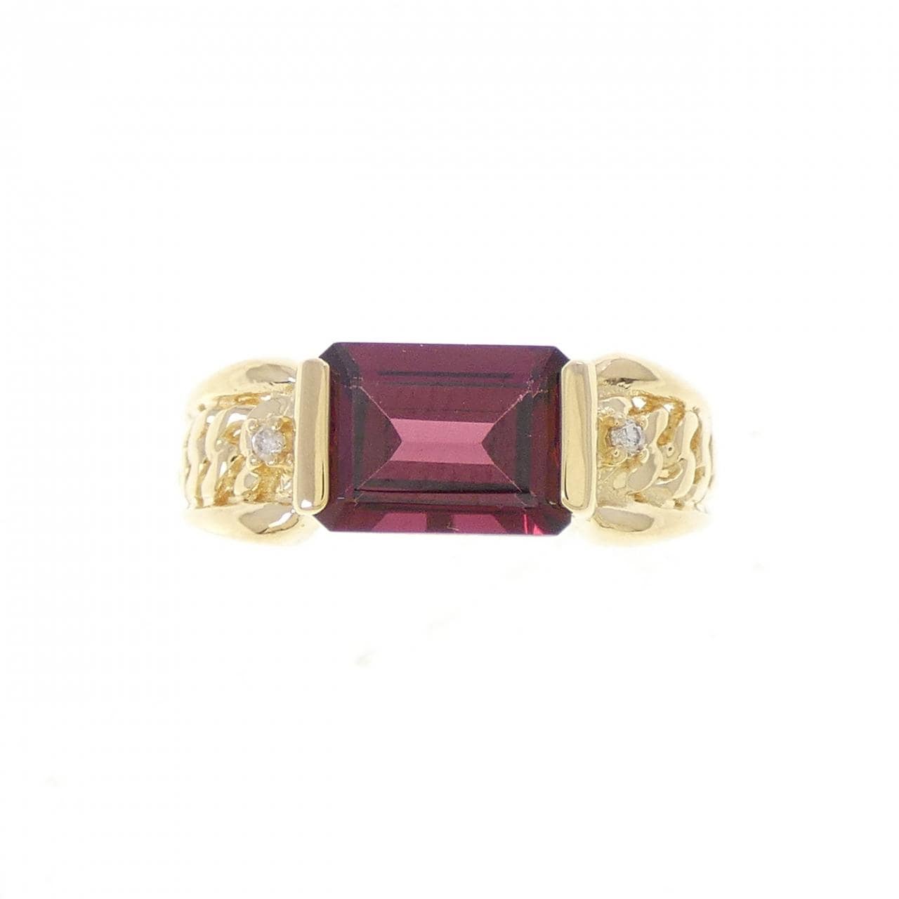 K18YG ガーネット リング 1.50CT
