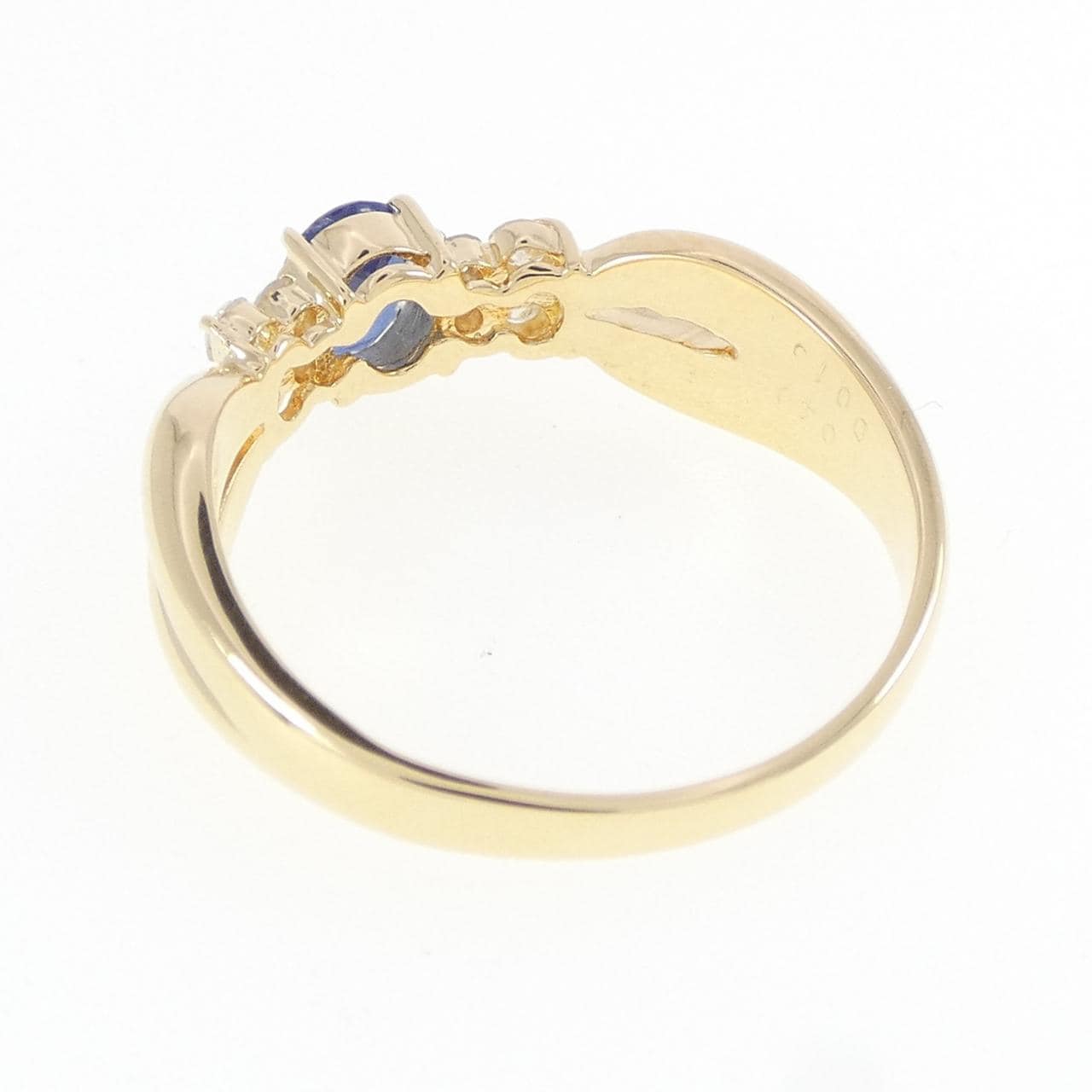 K18YG サファイヤ リング 0.40CT
