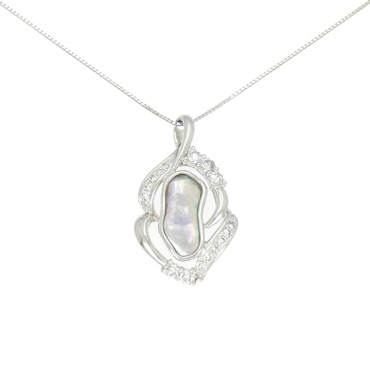 PT900/PT850 Abalone Pearl Necklace 2.09CT