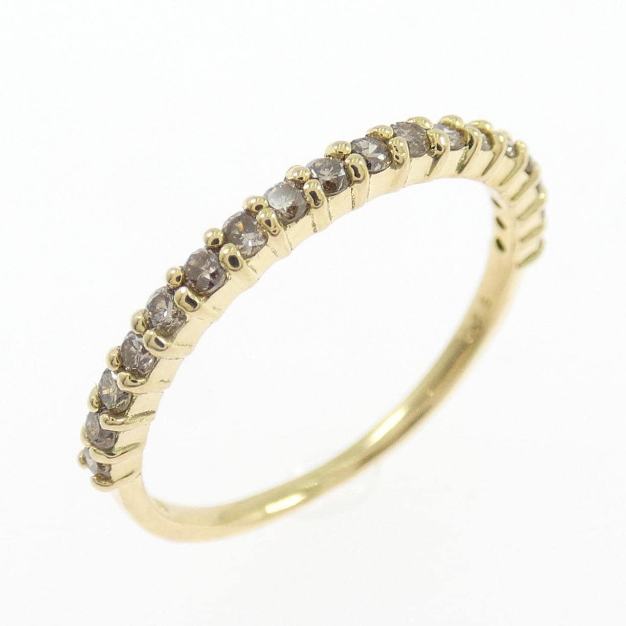 K18YG ハーフエタニティ ダイヤモンド リング 0.25CT