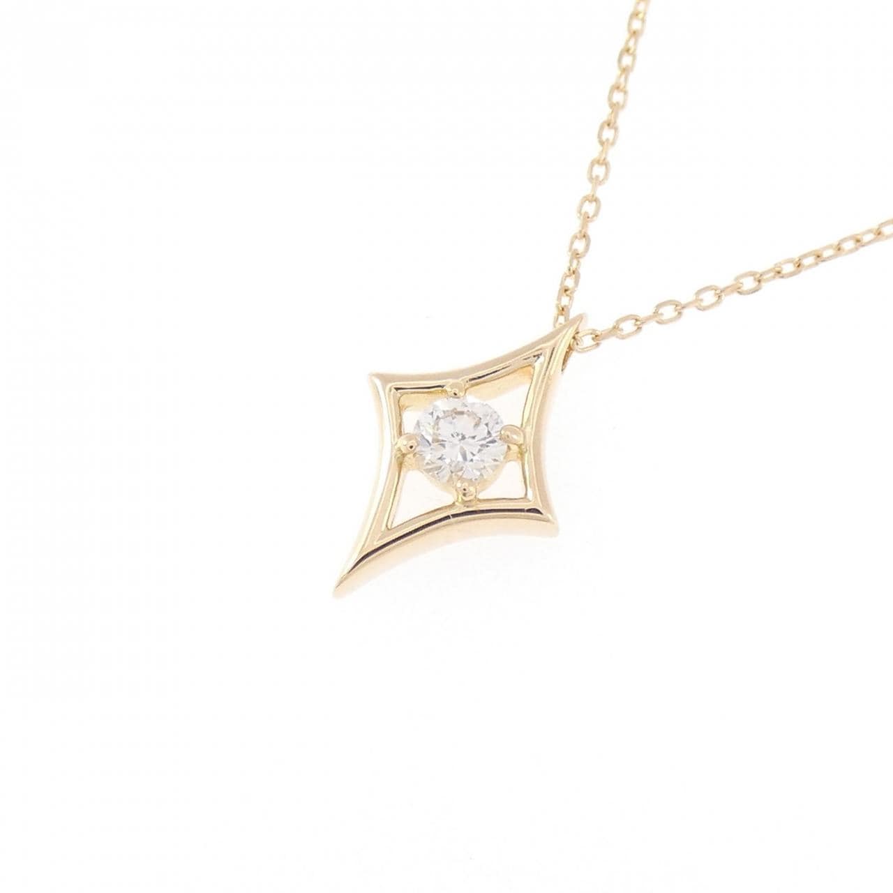 K18YG ダイヤモンド ネックレス 0.13CT