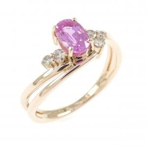 K18PG サファイヤ リング 0.65CT
