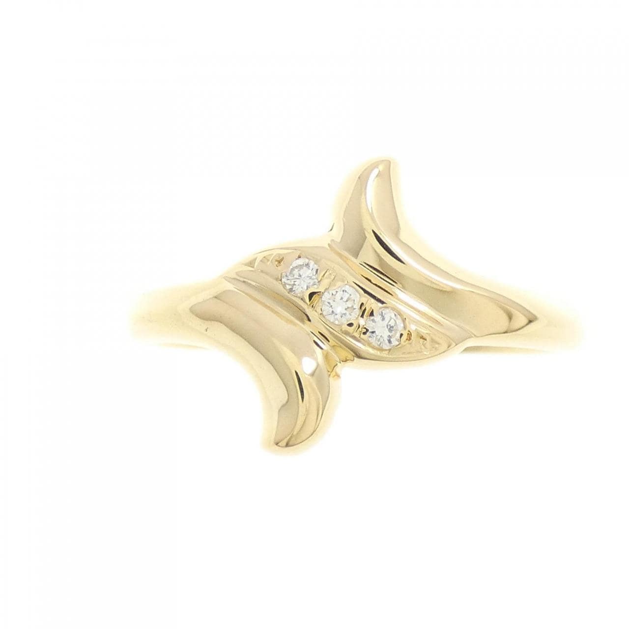 K18YG ダイヤモンド リング 0.03CT
