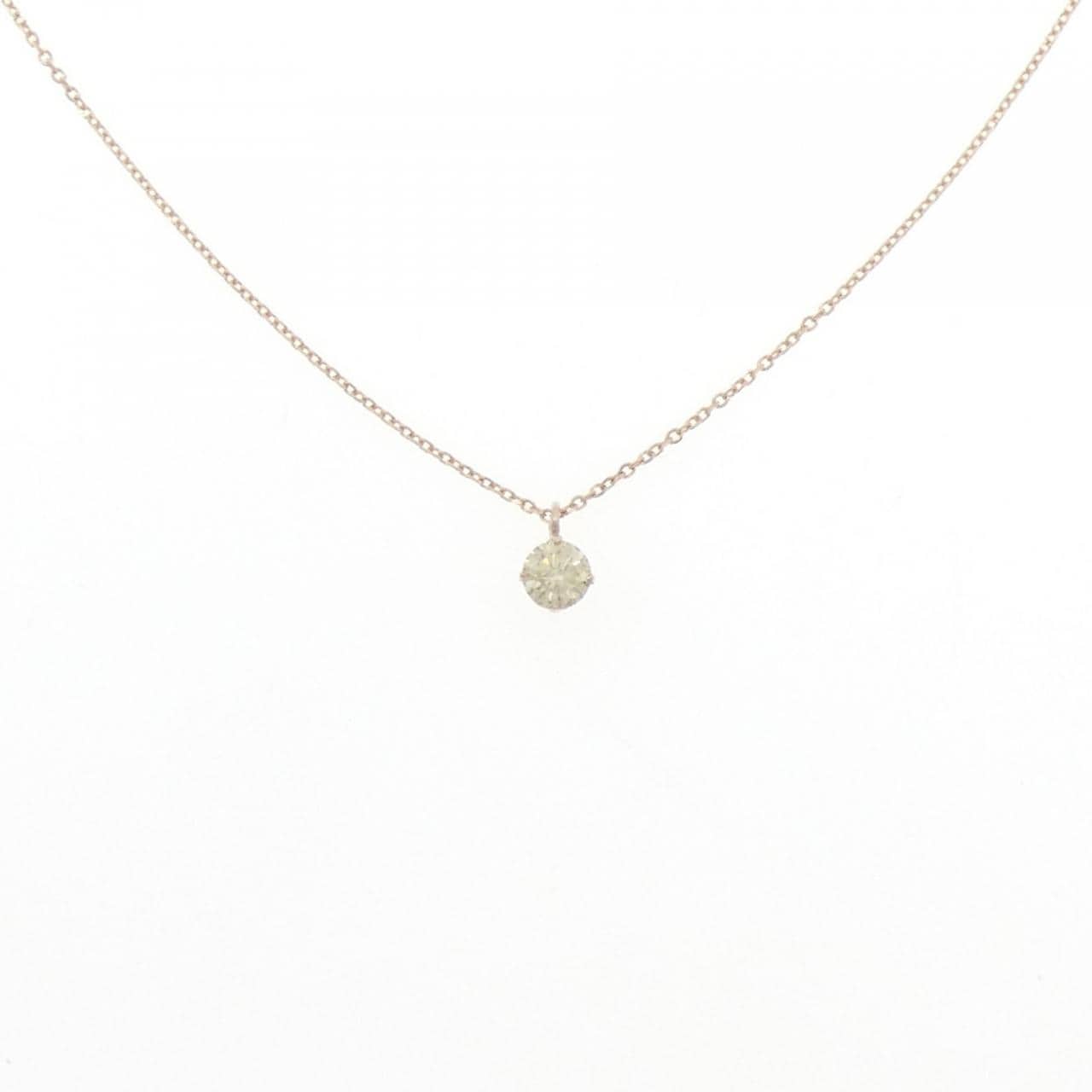 K18PG ソリティア ダイヤモンド ネックレス 0.2CT