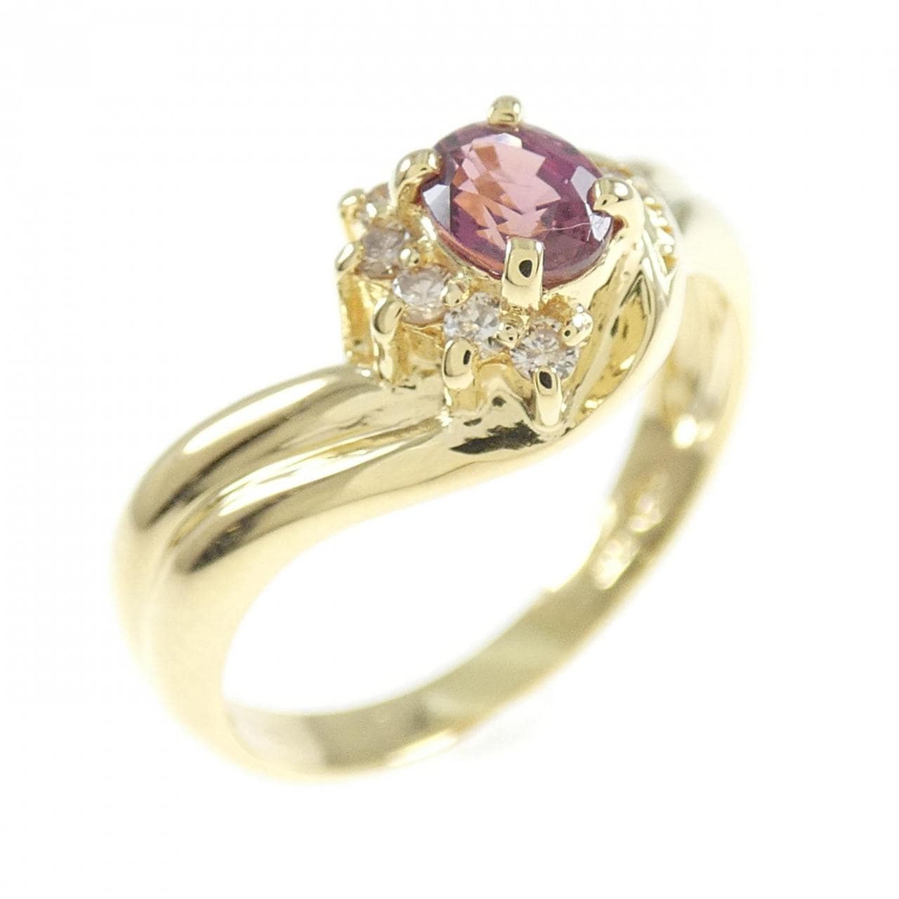 K18YG ルビー リング 0.40CT