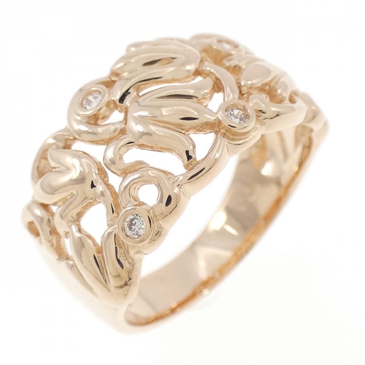 K18PG ダイヤモンド リング 0.05CT