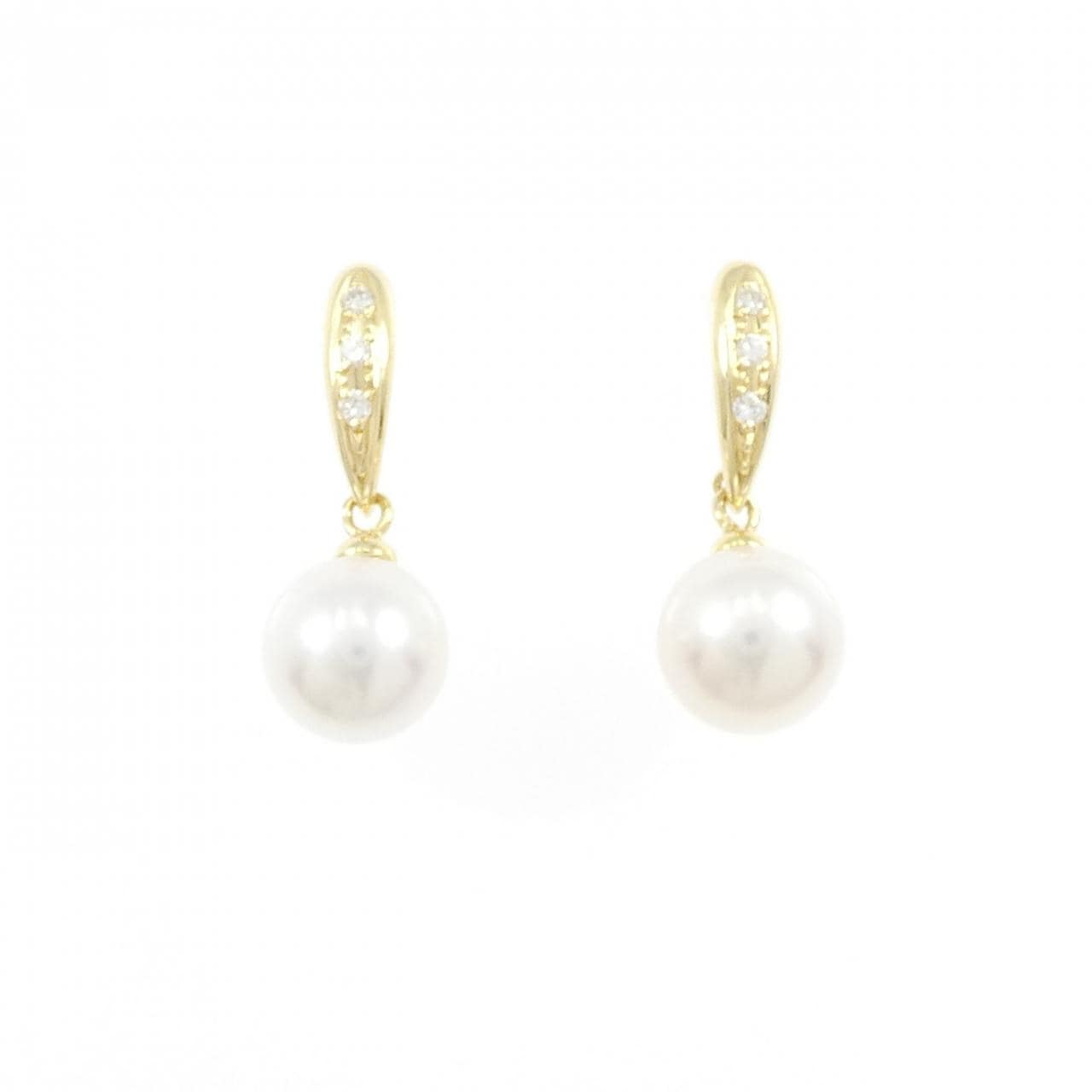 K18YG アコヤパール ピアス 7.3mm