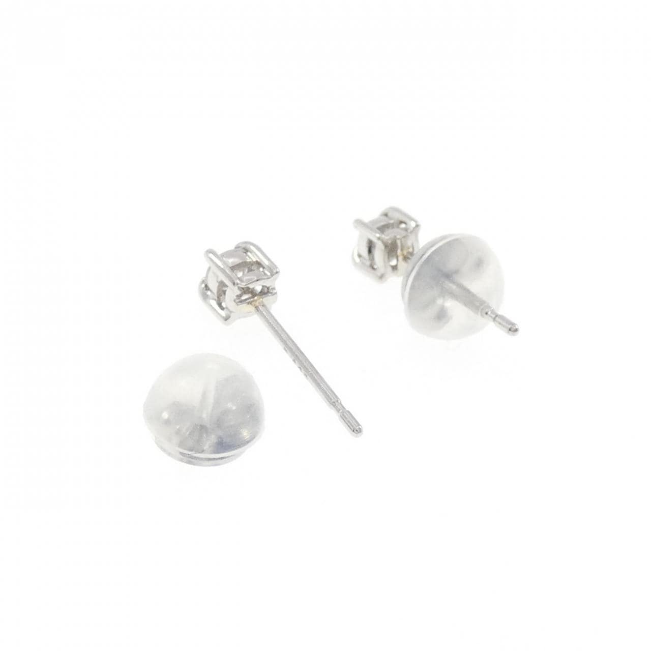 [再加工款] PT900单钻鑽石耳環 0.10CT