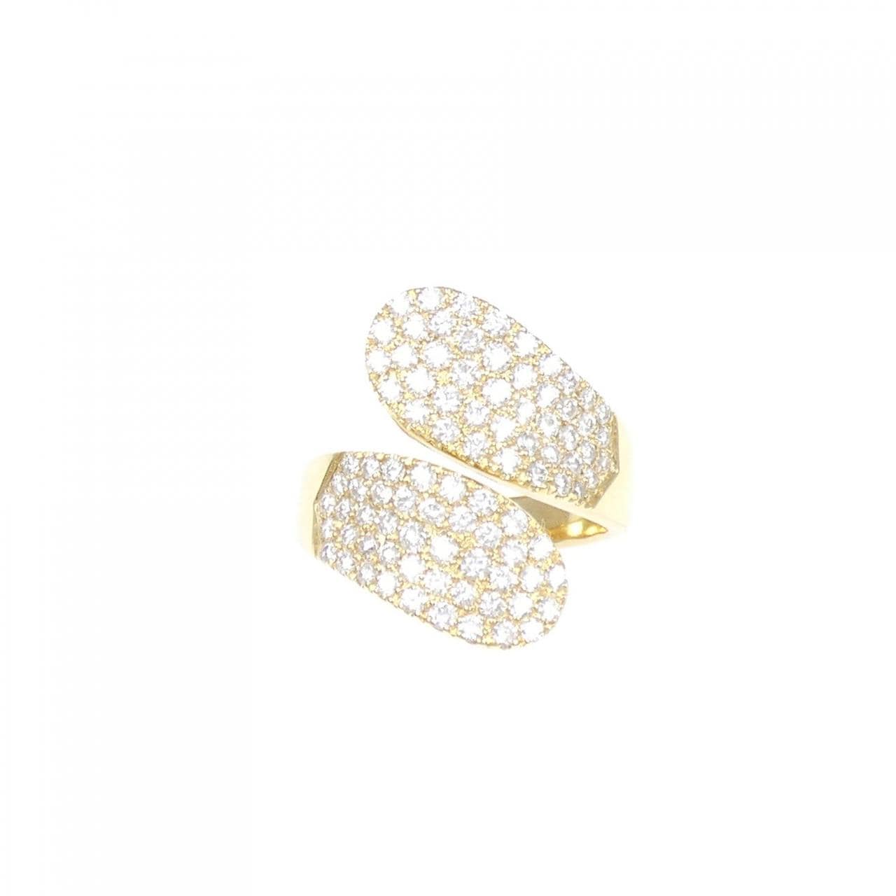750YG パヴェ ダイヤモンド リング 1.12CT