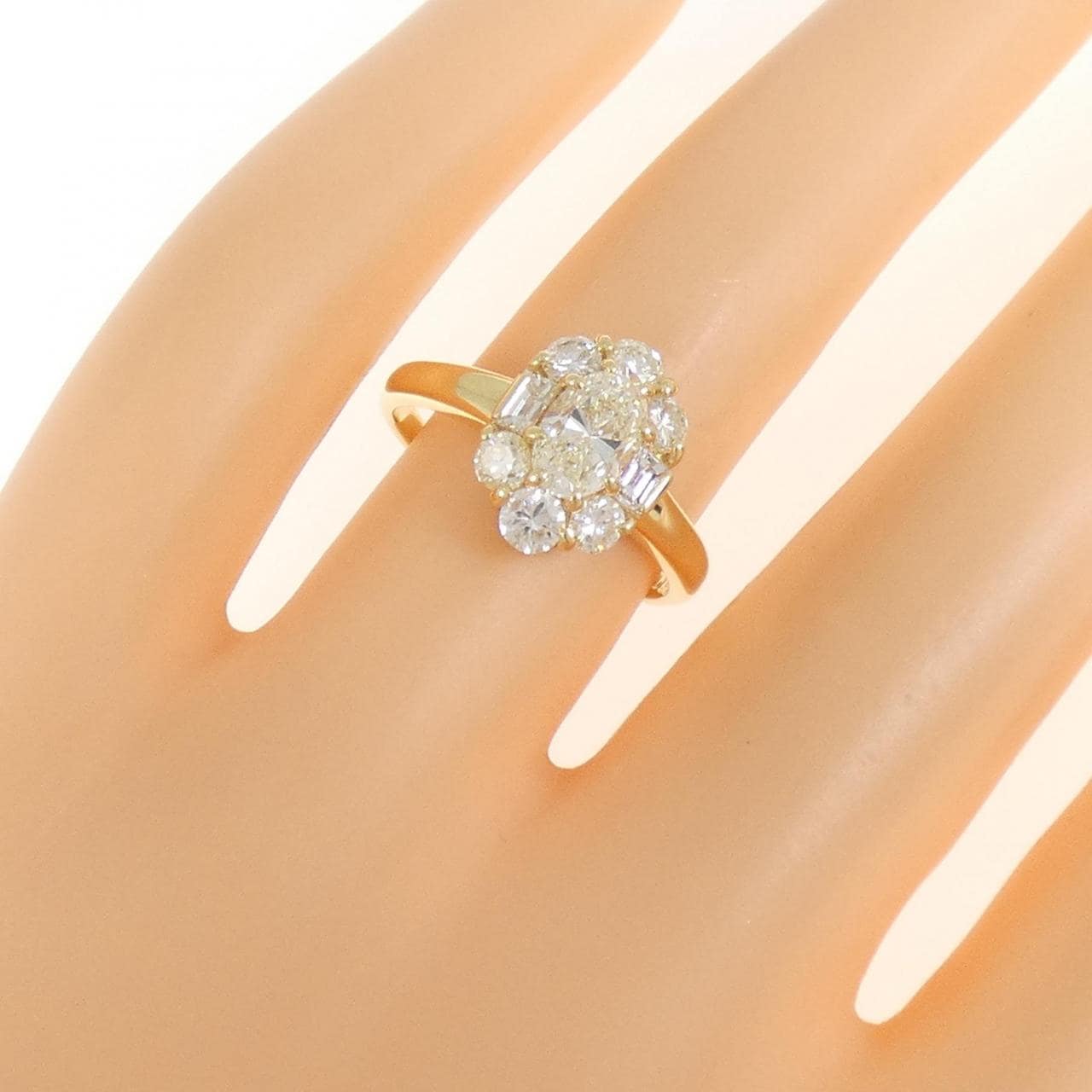 K18YG ダイヤモンド リング 0.77CT