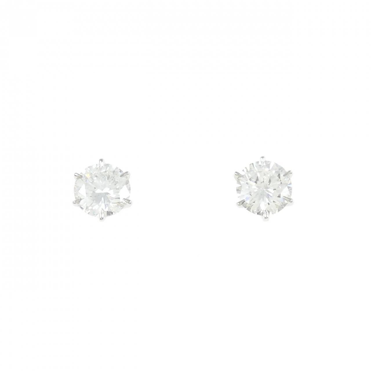 [新品] PT900钻石耳环 0.532CT 0.519CT G SI1 品质好