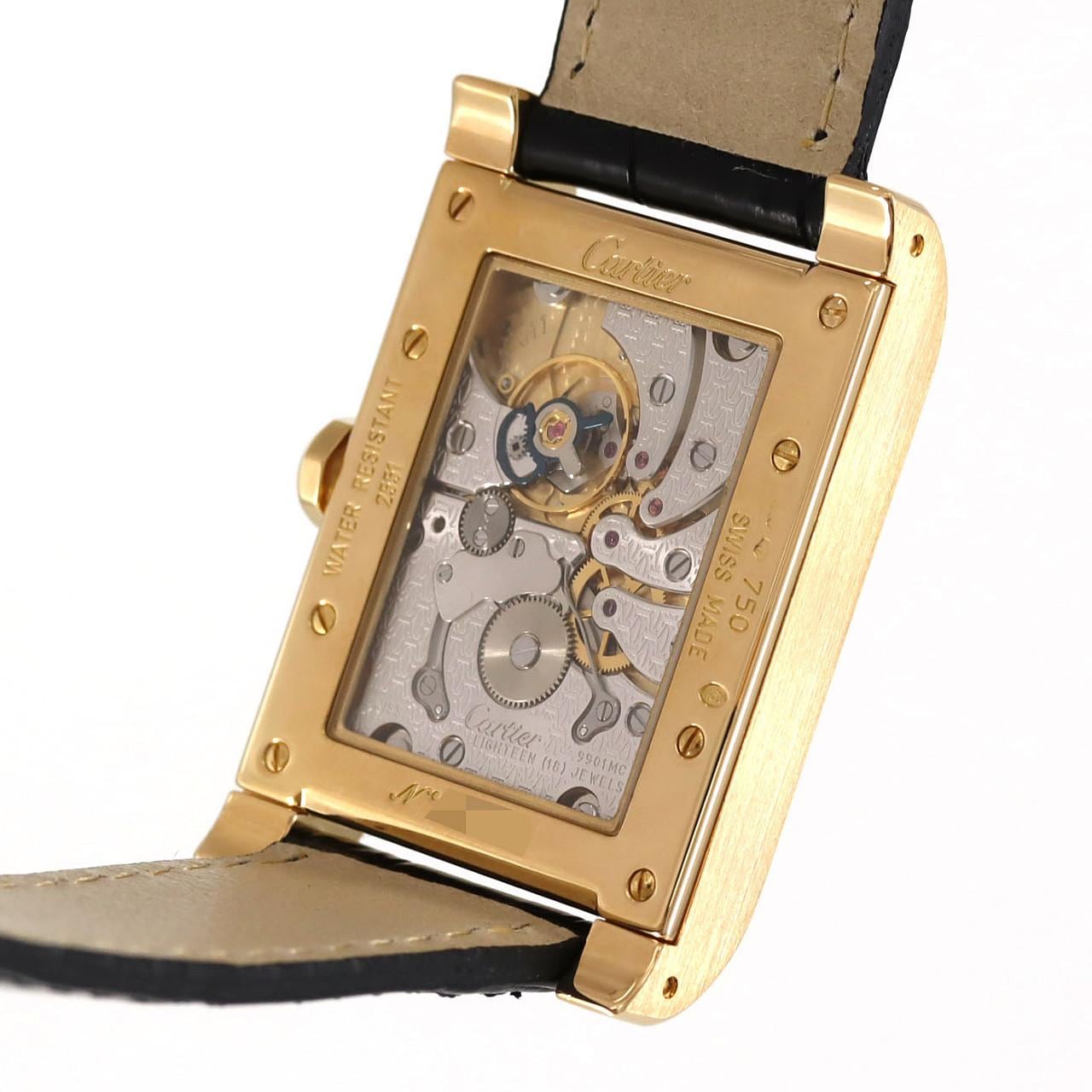カルティエ タンクアビス 2タイムゾーン YG W1534251 YG 手巻