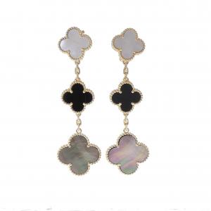 ヴァンクリーフ&アーペル マジックアルハンブラ 3モチーフ ピアス