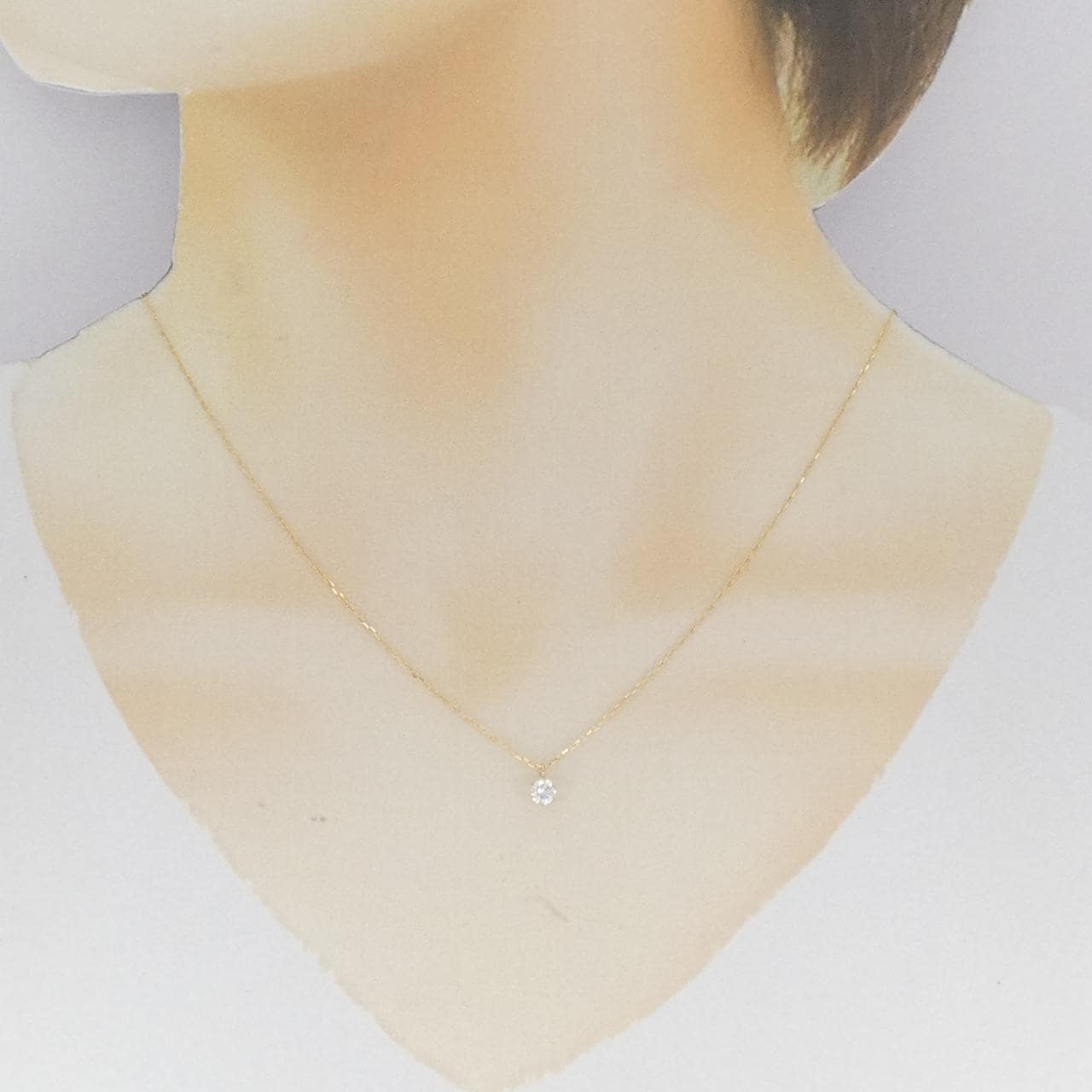K18YG ダイヤモンド ネックレス 0.216CT G SI2 VG