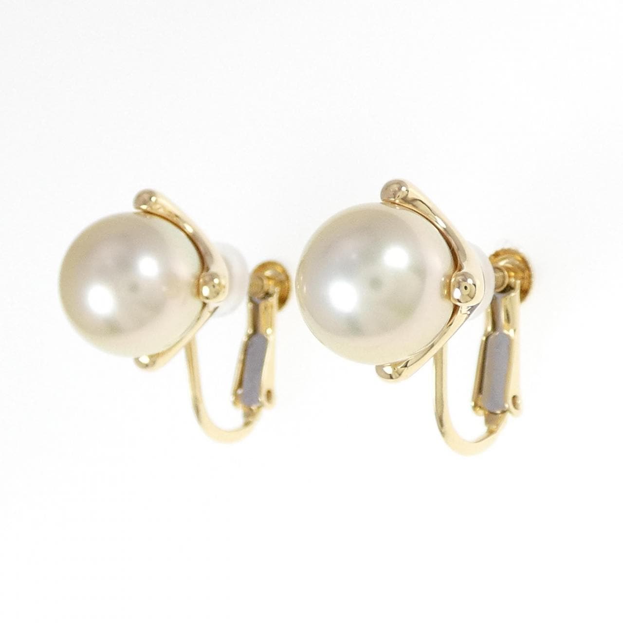 Tasaki White Butterfly Pearl Earrings 9.3mm