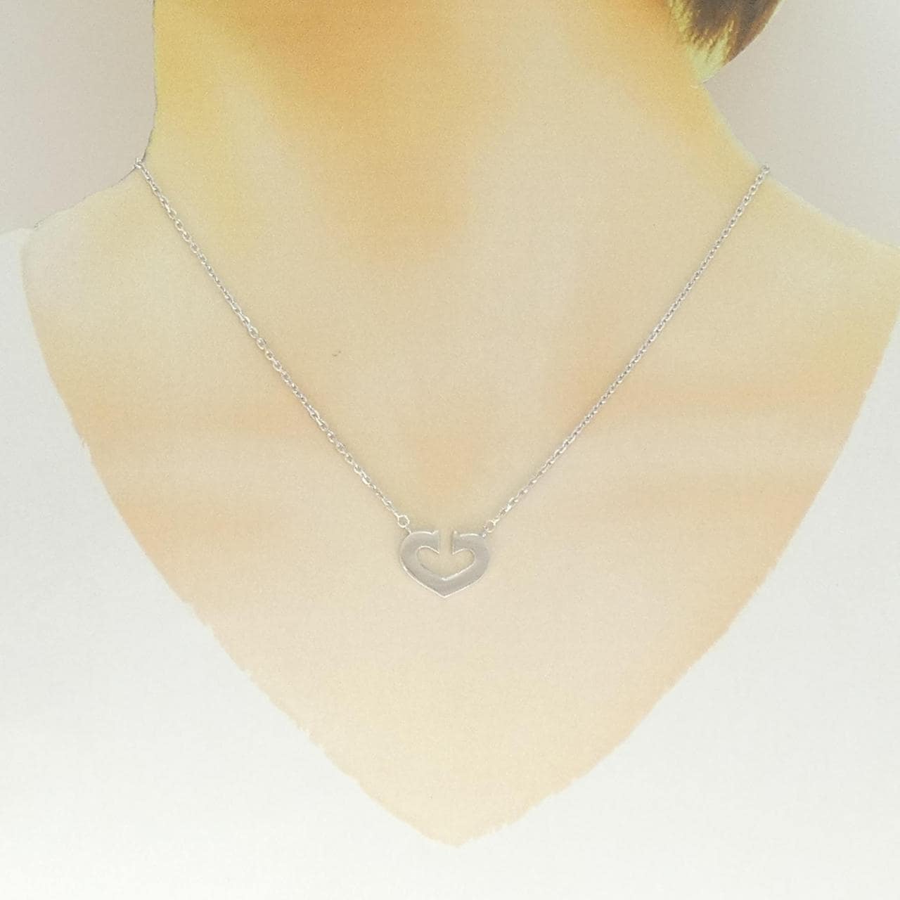 カルティエ Cハート ネックレス